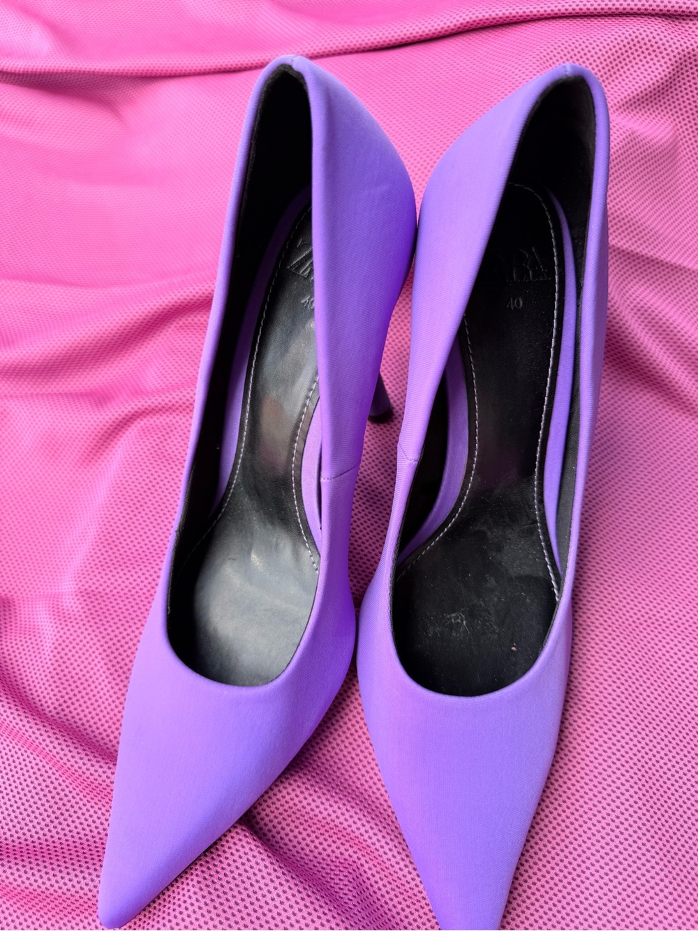 Zara Purple Pointed-Toe Women's Heels - Picture 3 of 6
